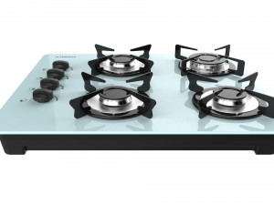 fogatti cooktop 4 burners v400 tc white 3D-Modell