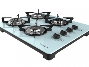 fogatti cooktop 4 burners v400 tc white 3D-Modell