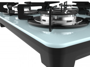 fogatti cooktop 4 burners v400 tc white 3D-Modell