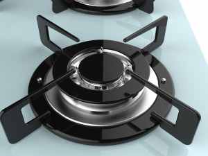 fogatti cooktop 4 burners v400 tc white 3D-Modell