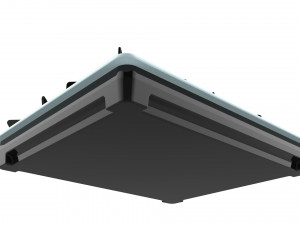 fogatti cooktop 4 burners v400 tc white 3D-Modell