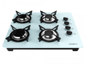 fogatti cooktop 4 burners v400 white 3D Model
