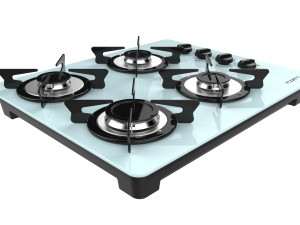 fogatti cooktop 4 burners v400 white Modèle 3D
