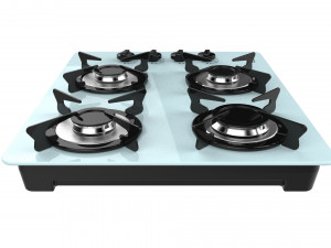 fogatti cooktop 4 burners v400 white Modèle 3D