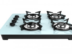 fogatti cooktop 4 burners v400 white Modèle 3D