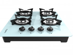 fogatti cooktop 4 burners v400 white Modèle 3D