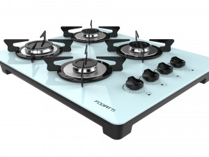 fogatti cooktop 4 burners v400 white Modèle 3D
