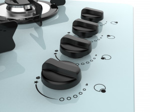 fogatti cooktop 4 burners v400 white Modèle 3D
