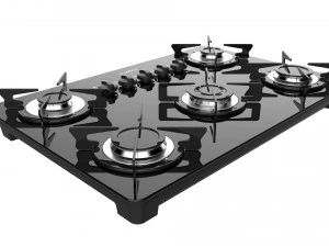 fogatti cooktop 5 burners v500 tc 3D Model