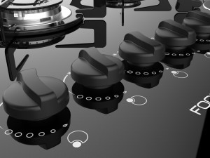 fogatti cooktop 5 burners v500 tc Modelo 3D