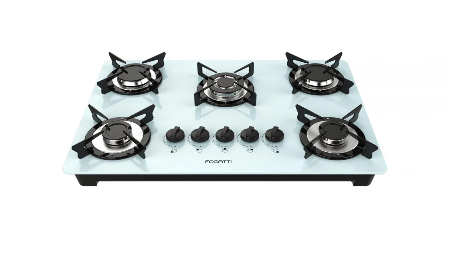 fogatti cooktop 5 burners v500 tc white 3D Model .c4d .max .obj .3ds .fbx .stl .blend 