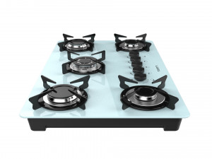 fogatti cooktop 5 burners v500 tc white 3D-Modell
