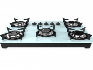 fogatti cooktop 5 burners v500 tc white 3D-Modell