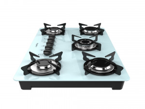 fogatti cooktop 5 burners v500 tc white 3D-Modell
