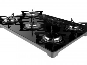 fogatti cooktop 5 burners v500 x 3D मॉडल