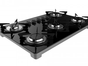 fogatti cooktop 5 burners v500 x 3D मॉडल