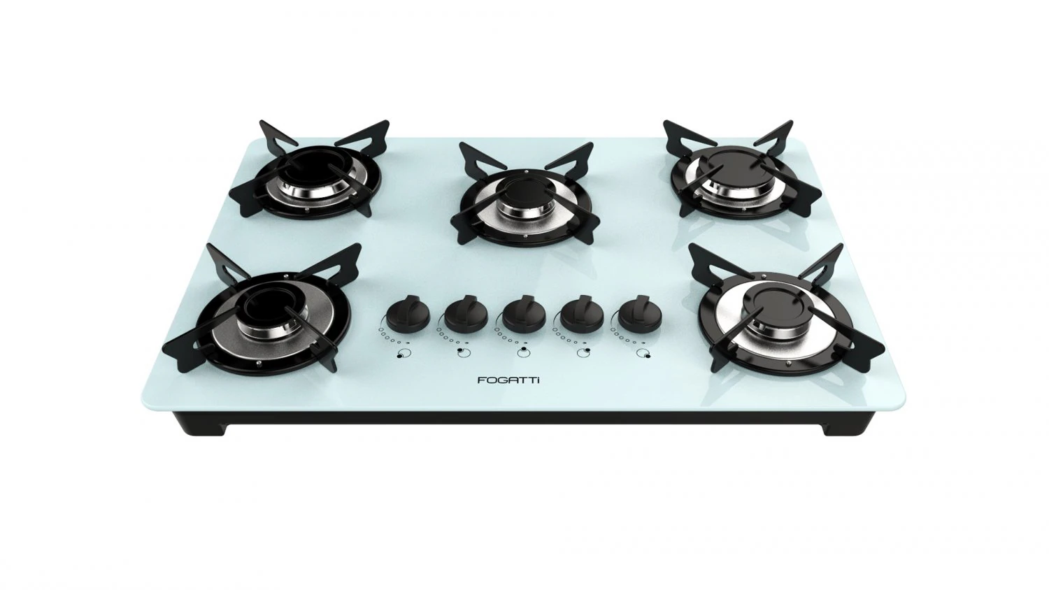 fogatti cooktop 5 burners v500 x white 3D Model .c4d .max .obj .3ds .fbx .stl .blend