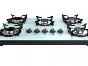fogatti cooktop 5 burners v500 x white 3D Model