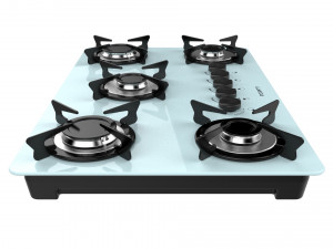 fogatti cooktop 5 burners v500 x white 3D Model