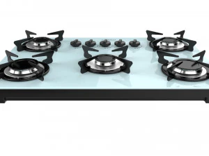 fogatti cooktop 5 burners v500 x white 3D Model