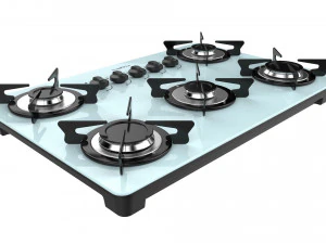 fogatti cooktop 5 burners v500 x white 3D Model