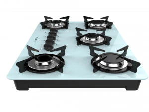 fogatti cooktop 5 burners v500 x white 3D Model