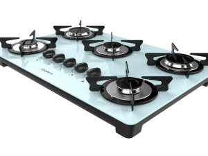 fogatti cooktop 5 burners v500 x white 3D Model