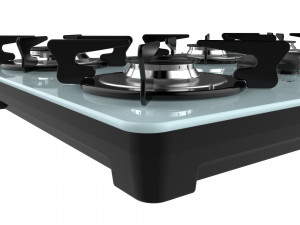 fogatti cooktop 5 burners v500 x white 3D Model