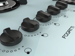 fogatti cooktop 5 burners v500 x white 3D Model