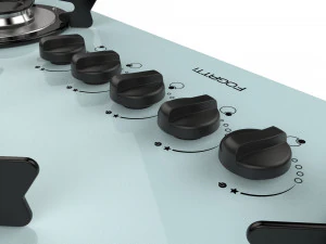 fogatti cooktop 5 burners v500 x white 3D Model
