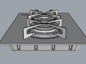cooktop suggar 2 burners fg2002vp 3D Модель