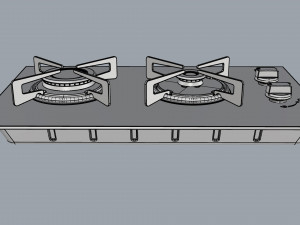 cooktop suggar 2 burners fg2002vp 3D Модель