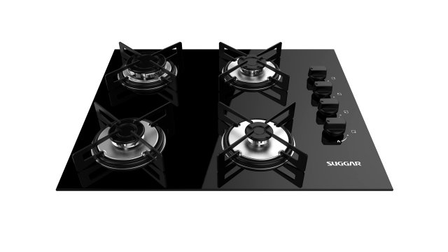 cooktop suggar 4 burners fg4004vp Modello 3D .c4d .max .obj .3ds .fbx .stl .blend 