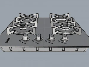 cooktop suggar 4 burners fg4004vp 3D Model