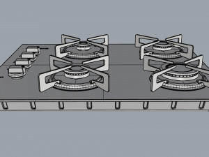 cooktop suggar 4 burners fg4004vp Modello 3D