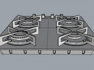 cooktop suggar 4 burners fg4004vp Modello 3D