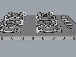 cooktop suggar 4 burners fg4004vp Modello 3D