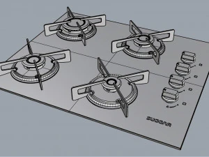 cooktop suggar 4 burners fg4004vp 3D Model