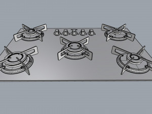 cooktop suggar 5 burners fg5005vp Modelo 3D