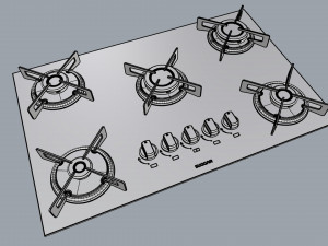cooktop suggar 5 burners fg5005vp Modelo 3D