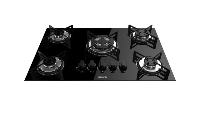 cooktop suggar 5 burners fg5305vp 3D Model .c4d .max .obj .3ds .fbx .stl .blend 