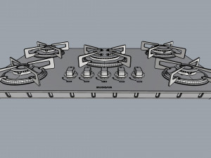 cooktop suggar 5 burners fg5305vp 3D Model