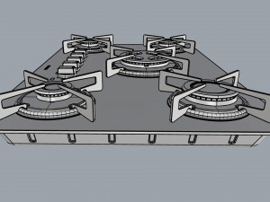 cooktop suggar 5 burners fg5305vp 3D Model