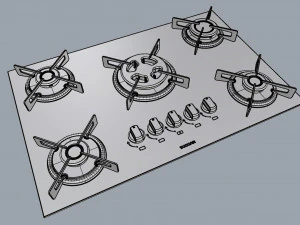 kookplaat suiker 5 branders fg5305vp 3D Model