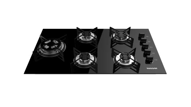 cooktop suggar 5 burners fg5535vp 3D Model .c4d .max .obj .3ds .fbx .stl .blend 