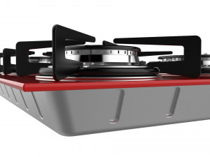 cooktop suggar red glass 5 burners fg5305br Modelo 3D