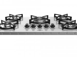 cooktop suggar white glass 5 burners fg5305br 3D Model