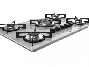 cooktop suggar white glass 5 burners fg5305br 3D Model