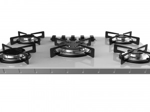 cooktop suggar white glass 5 burners fg5305br 3D Model