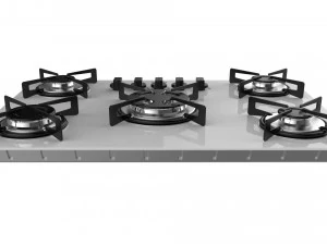 cooktop suggar white glass 5 burners fg5305br 3D Model